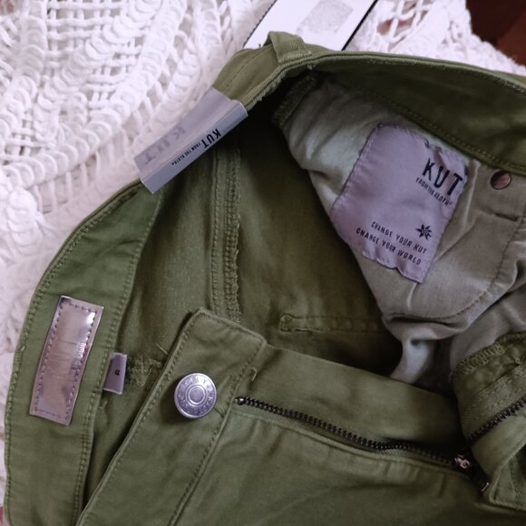 NWT KUT Sage High Waist Ankle Flare Frayed Hem Jean - Picture 10 of 14